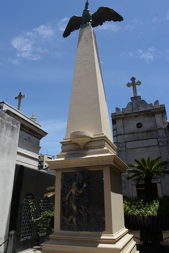 29 Domingo Faustino Sarmiento President Of Argentina 1868-74 Obelisk With A Condor And Iron Bas Relief Recoleta Cemetery Buenos Aires